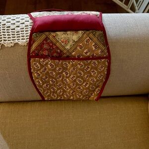 Sewing Caddy, Handcrafted, Vintage Burgundy